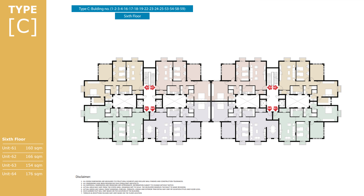 Floor plan for apartment at El Fustat
