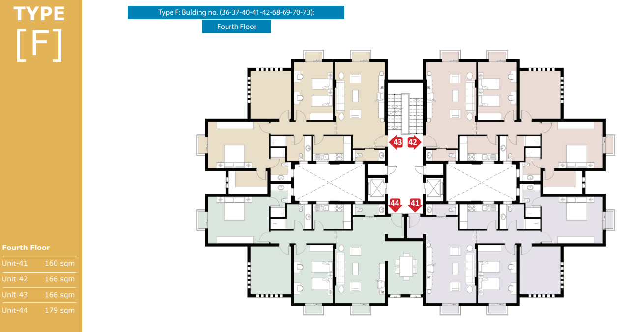 Floor plan for apartment at El Fustat