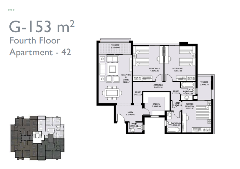 Floor plan for apartment at Jayd