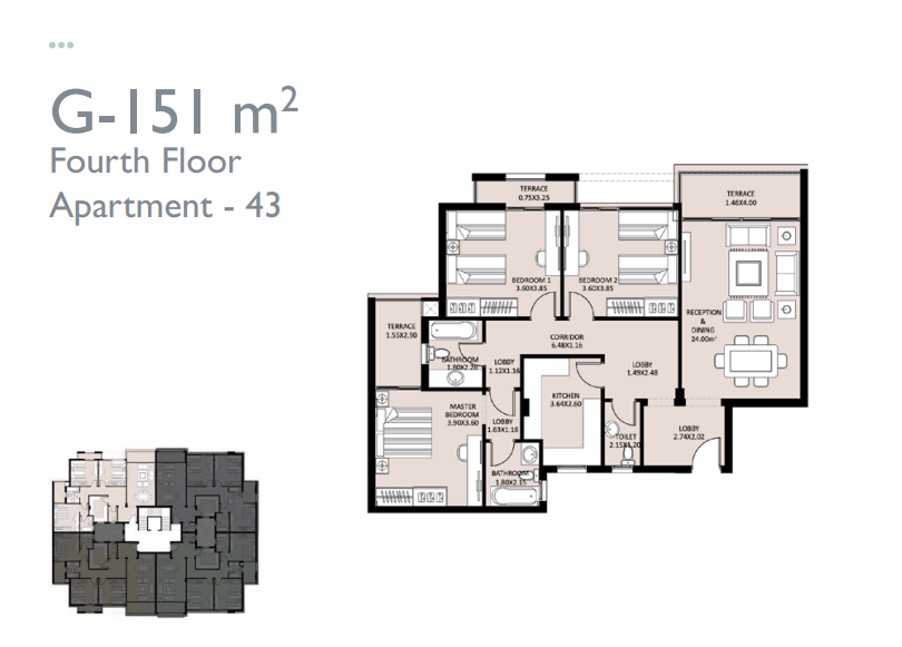 Floor plan for apartment at Jayd