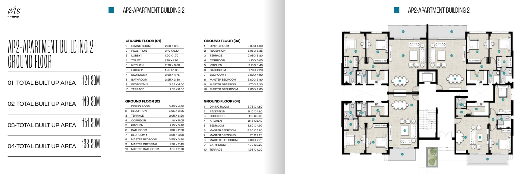 Floor plan for apartment at Marina 8 By The Lake