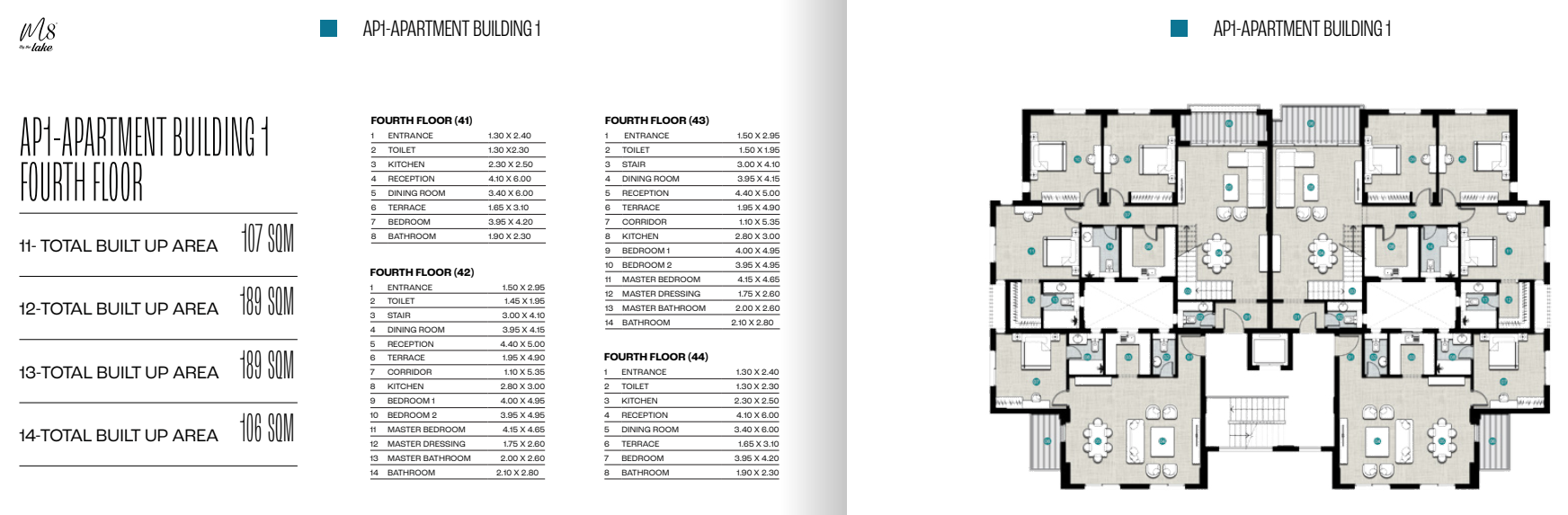 Floor plan for penthouse at Marina 8 By The Lake