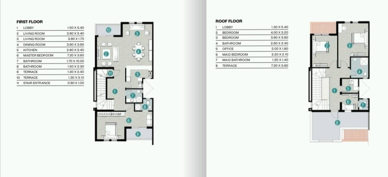 Floor plan for duplex at Marina 8 By The Lake