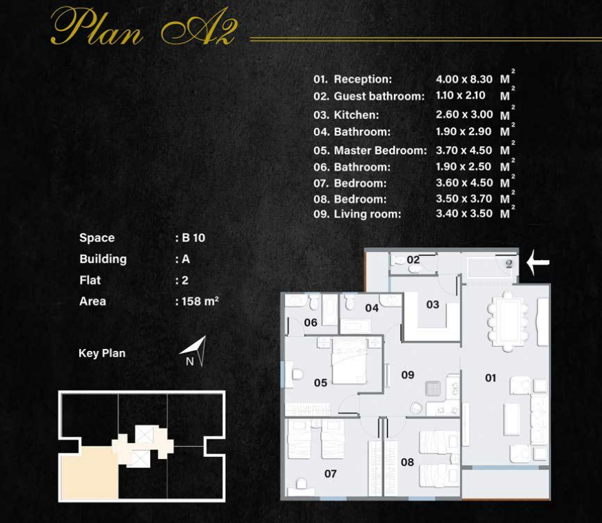 Floor plan for apartment at Sawary