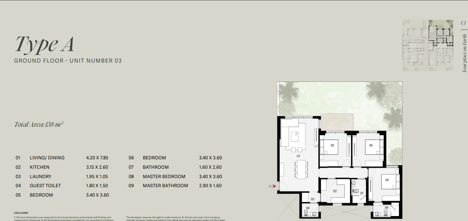 Floor plan for apartment at Tierra