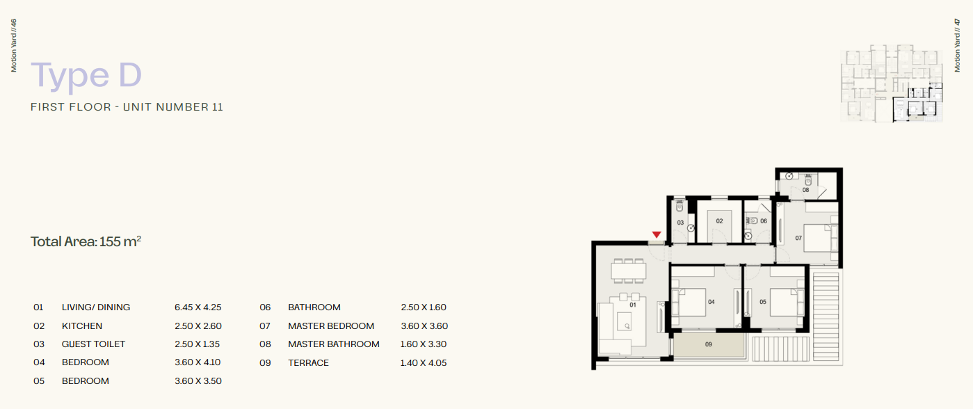 Floor plan for apartment at Tierra