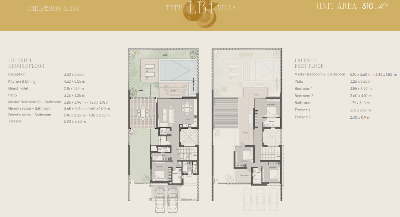 Floor plan for villa at Marsa Baghush