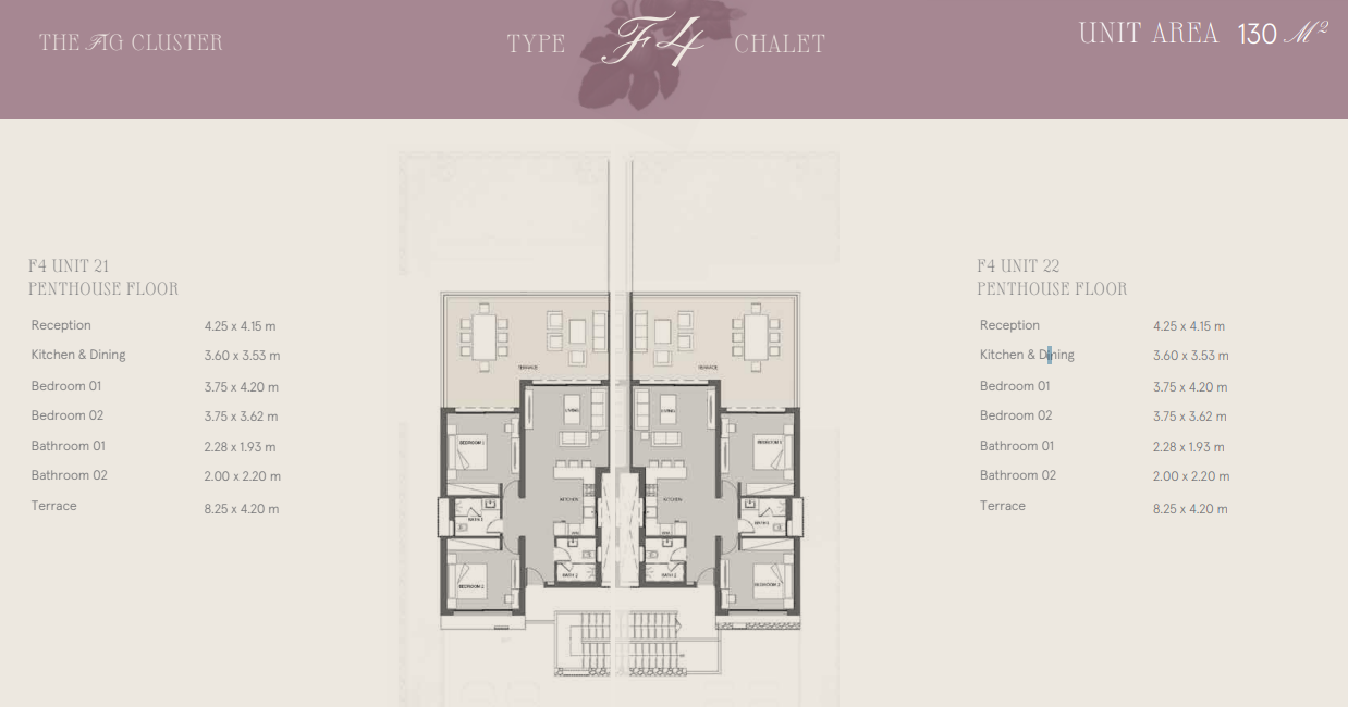 Floor plan for penthouse at Marsa Baghush