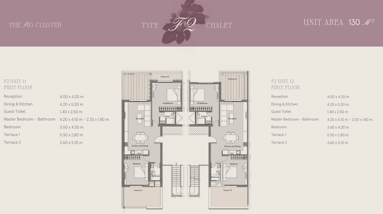Floor plan for chalet at Marsa Baghush