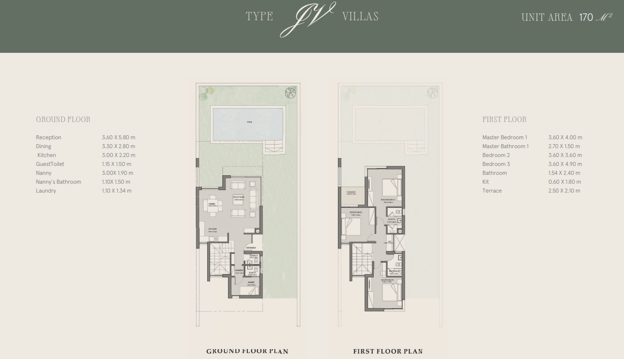 Floor plan for villa at Marsa Baghush