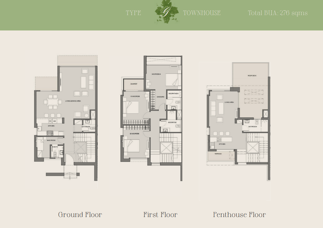 Floor plan for townhouse at Marsa Baghush