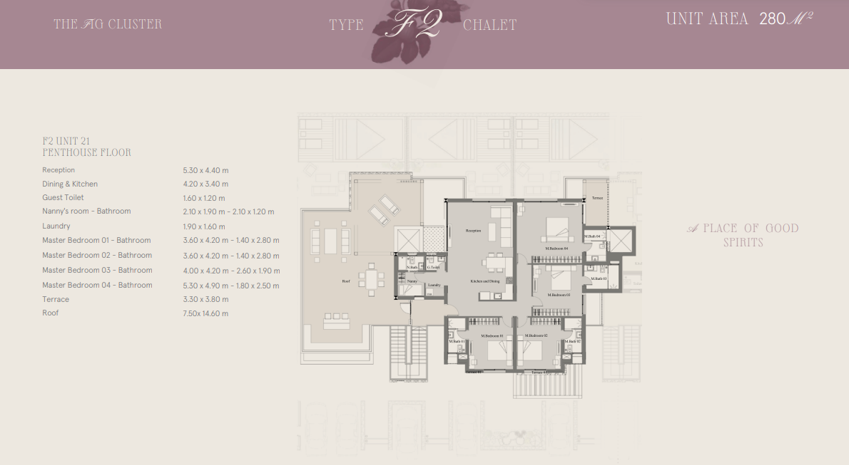 Floor plan for chalet at Marsa Baghush