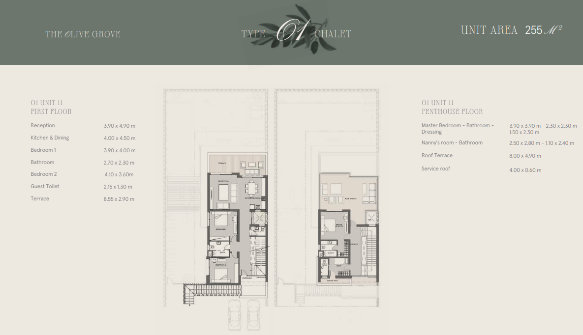 Floor plan for penthouse at Marsa Baghush