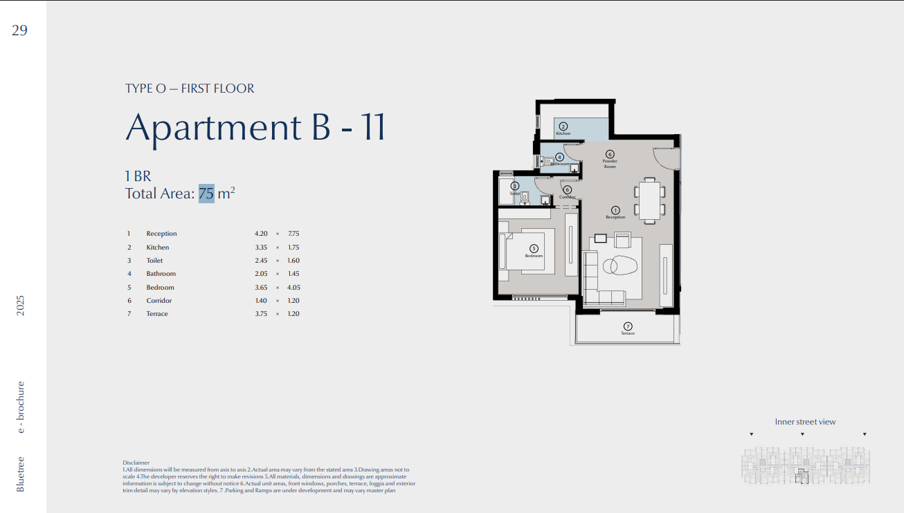 Floor plan for apartment at Bluetree