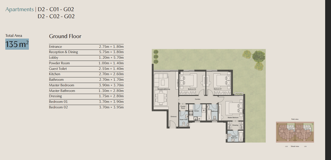 Floor plan for apartment at Vallis