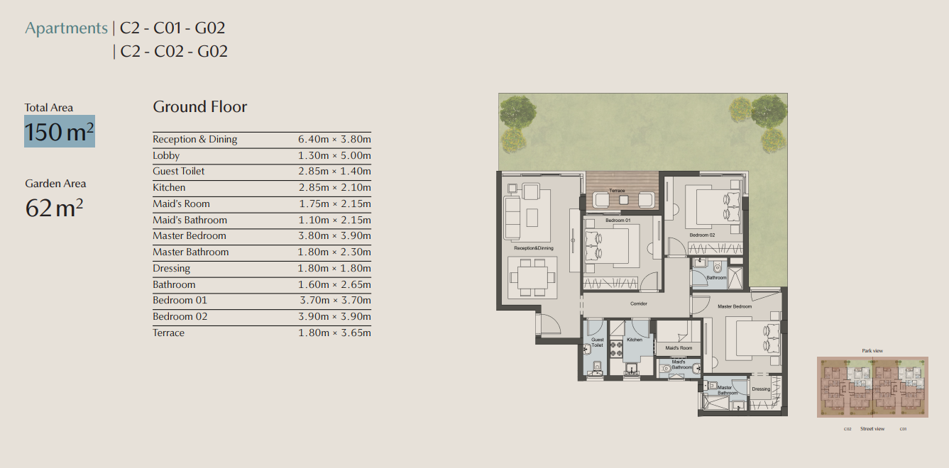Floor plan for apartment at Vallis