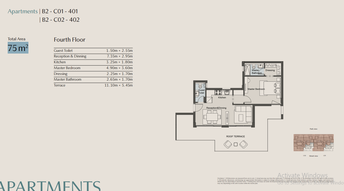 Floor plan for apartment at Vallis