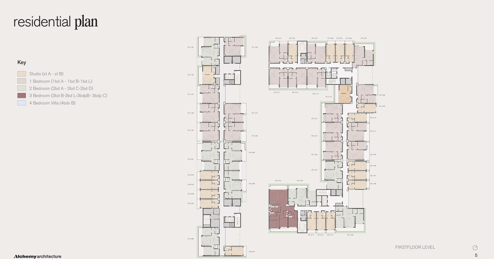 Floor plan for apartment at Park St. Edition