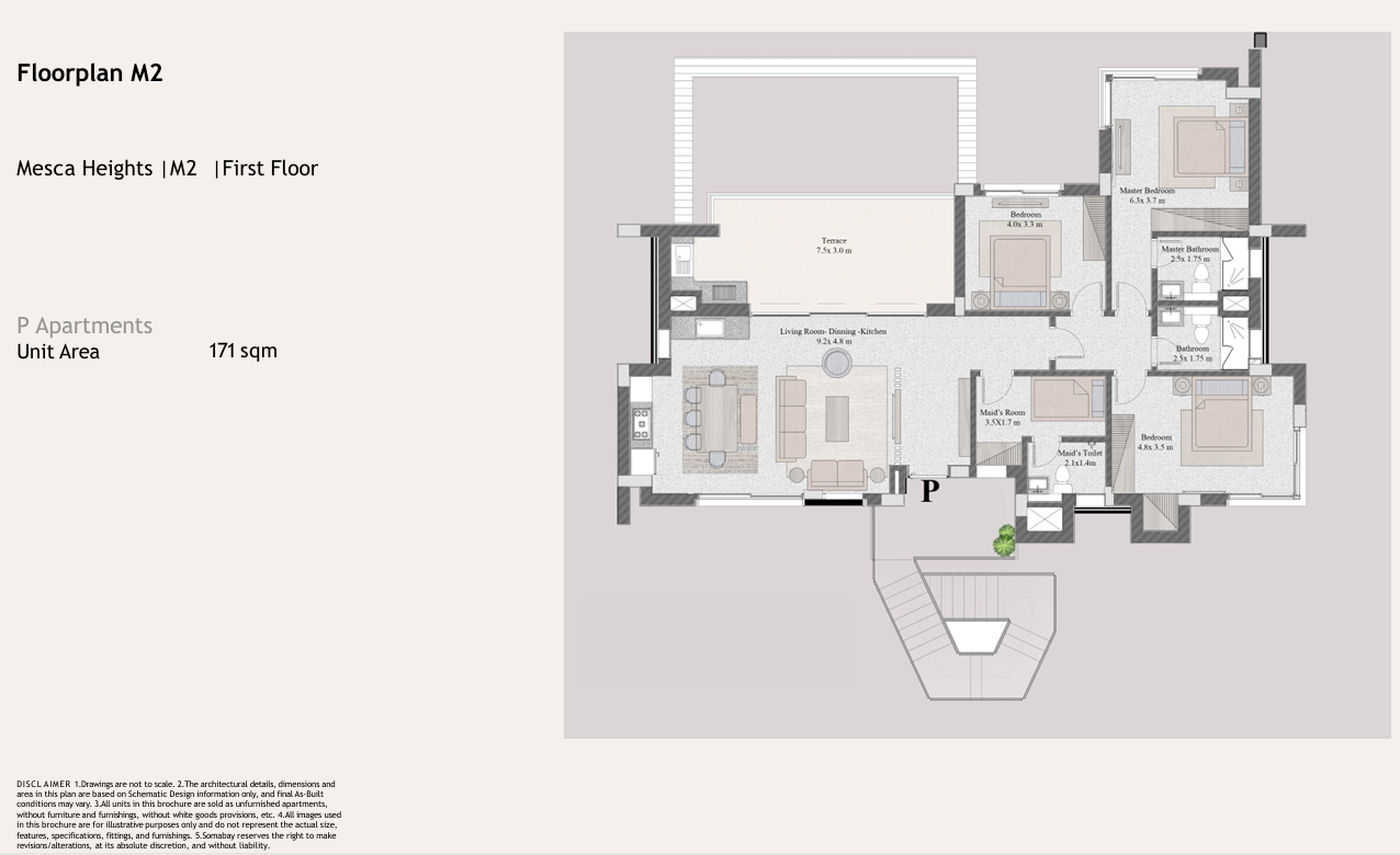 Floor plan for chalet at Mesca Somabay