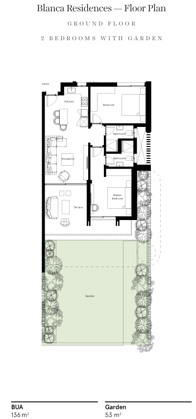 Floor plan for apartment at Blanca