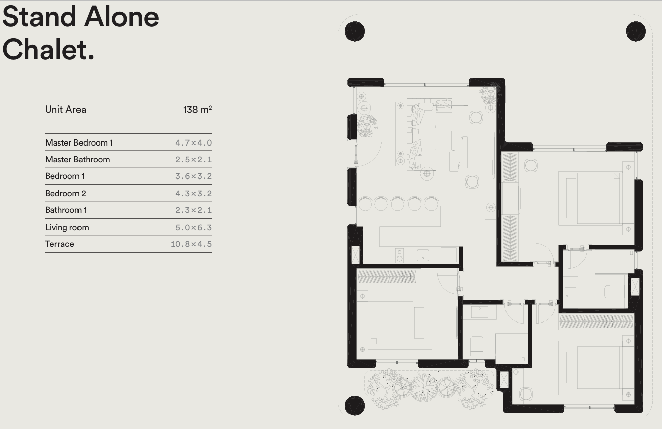 Floor plan for villa at Blanca Gardens Collection