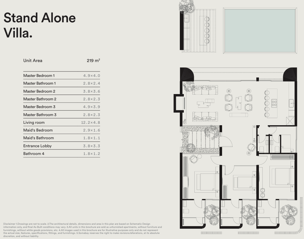 Floor plan for villa at Blanca Gardens Collection