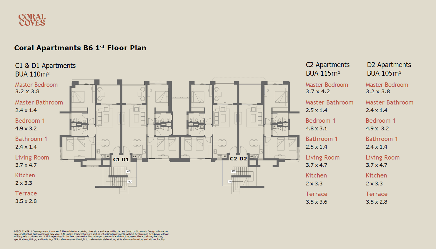 Floor plan for apartment at Coral Coves