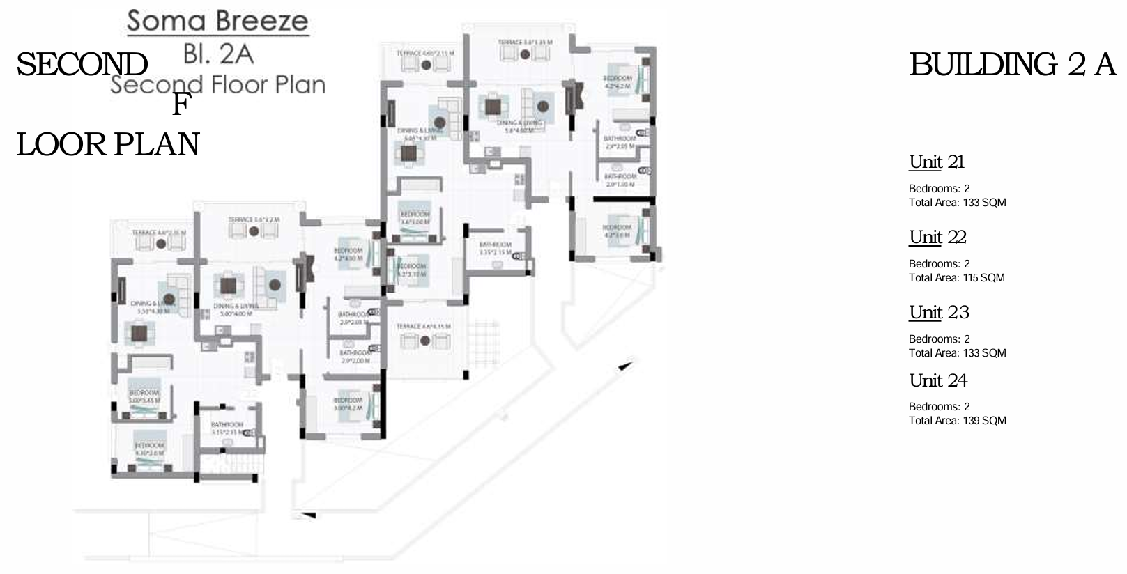 Floor plan for apartment at Soma Breeze