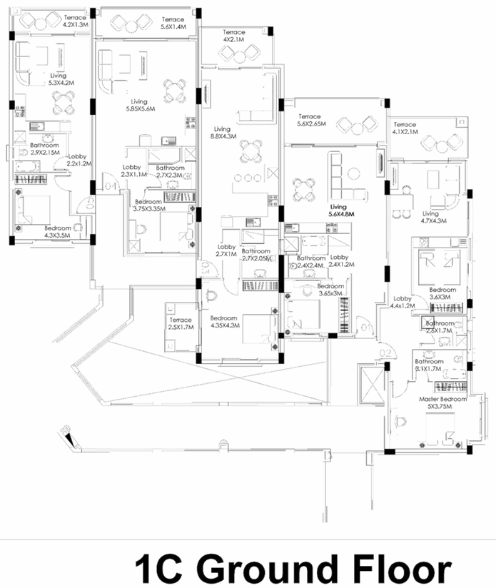 Floor plan for apartment at Soma Breeze