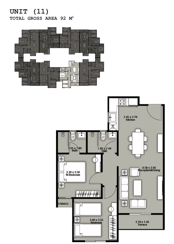 Floor plan for apartment at Beginnings