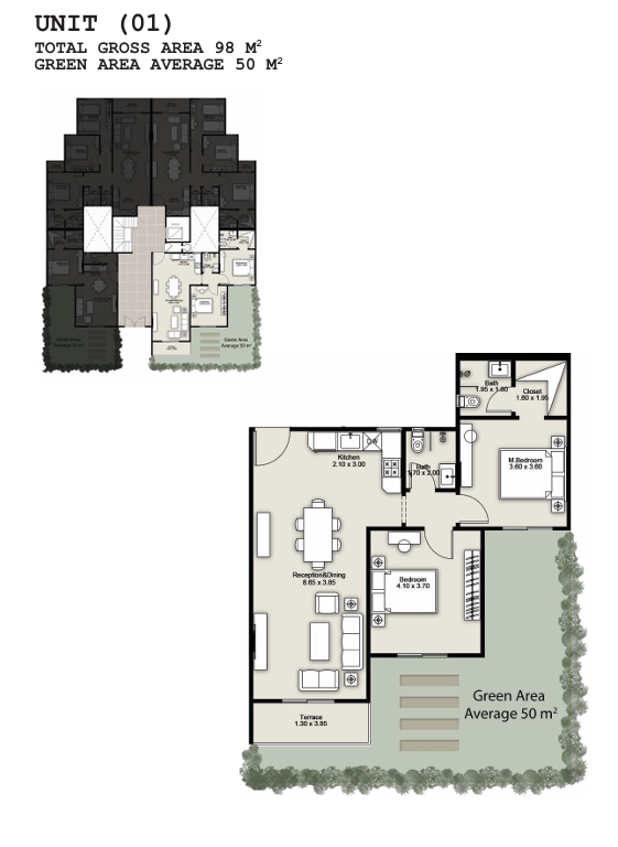 Floor plan for apartment at Beginnings
