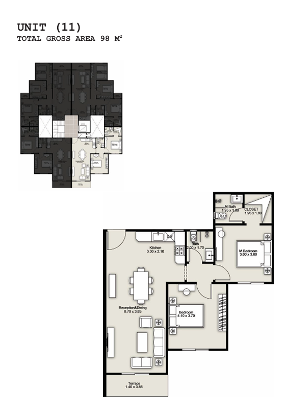 Floor plan for apartment at Beginnings