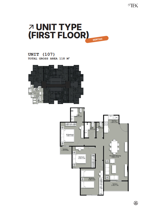 Floor plan for apartment at Beginnings