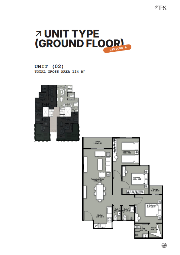 Floor plan for apartment at Beginnings