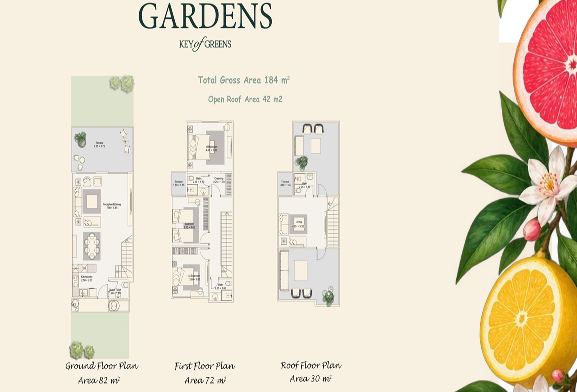 Floor plan for townhouse at Key Of Greens