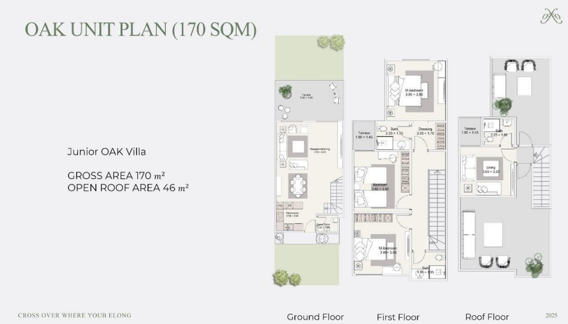 Floor plan for townhouse at Key Of Greens