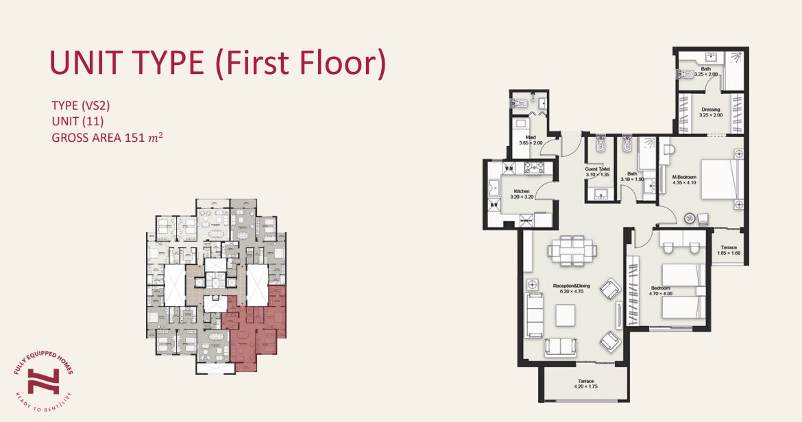 Floor plan for apartment at N Residence