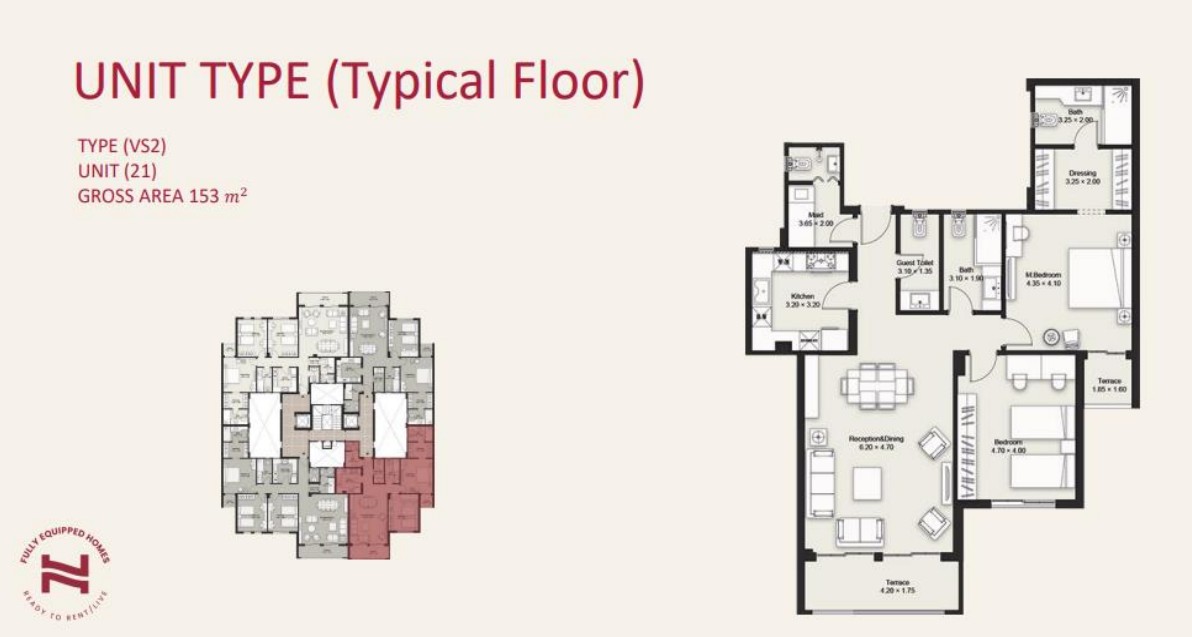 Floor plan for apartment at N Residence