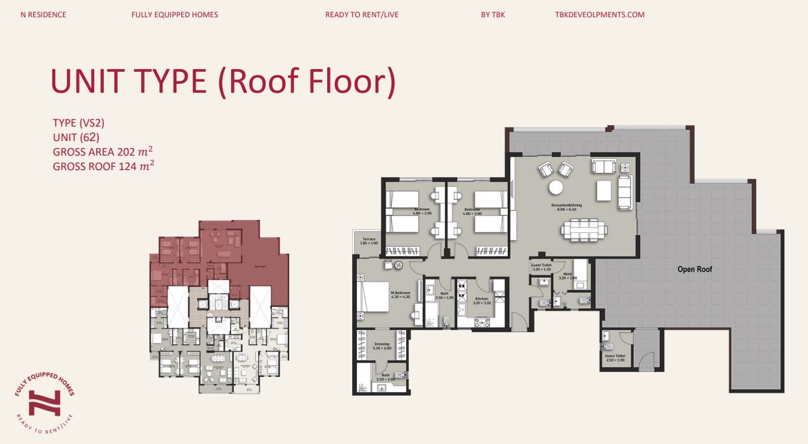 Floor plan for apartment at N Residence