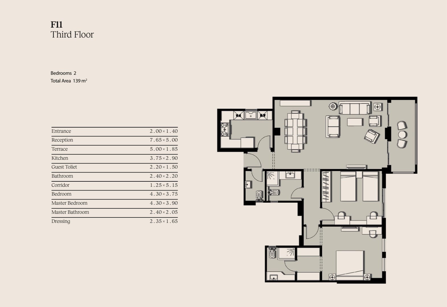 Floor plan for apartment at Serenity-90 Avenue