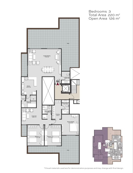 Floor plan for apartment at Serenity-90 Avenue