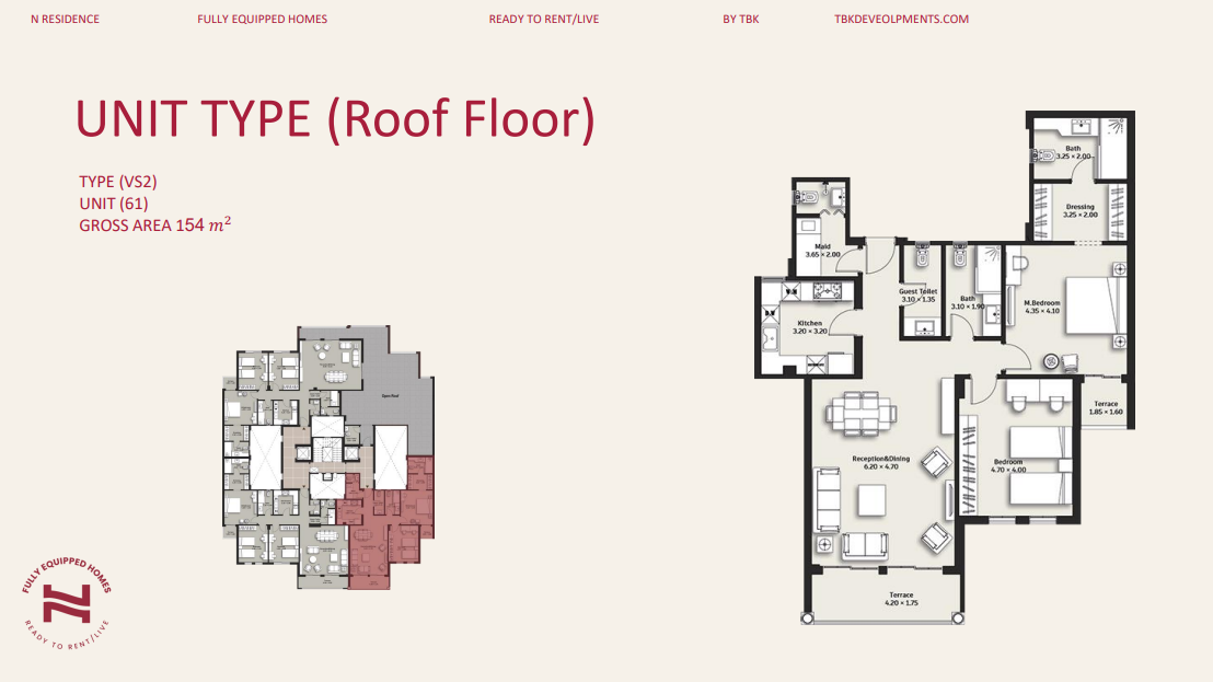 Floor plan for apartment at N Residence