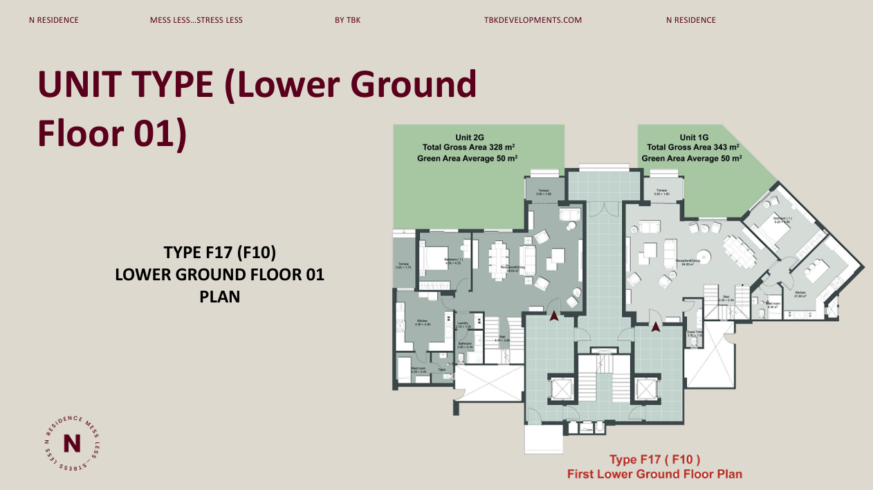 Floor plan for duplex at N Residence