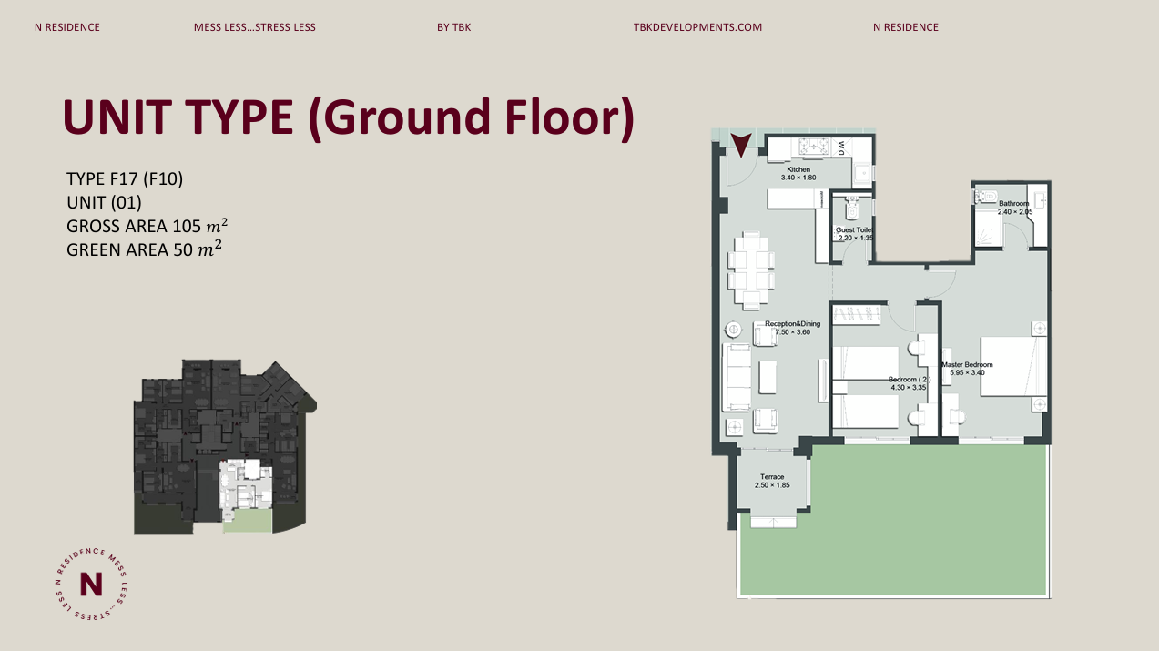 Floor plan for apartment at N Residence