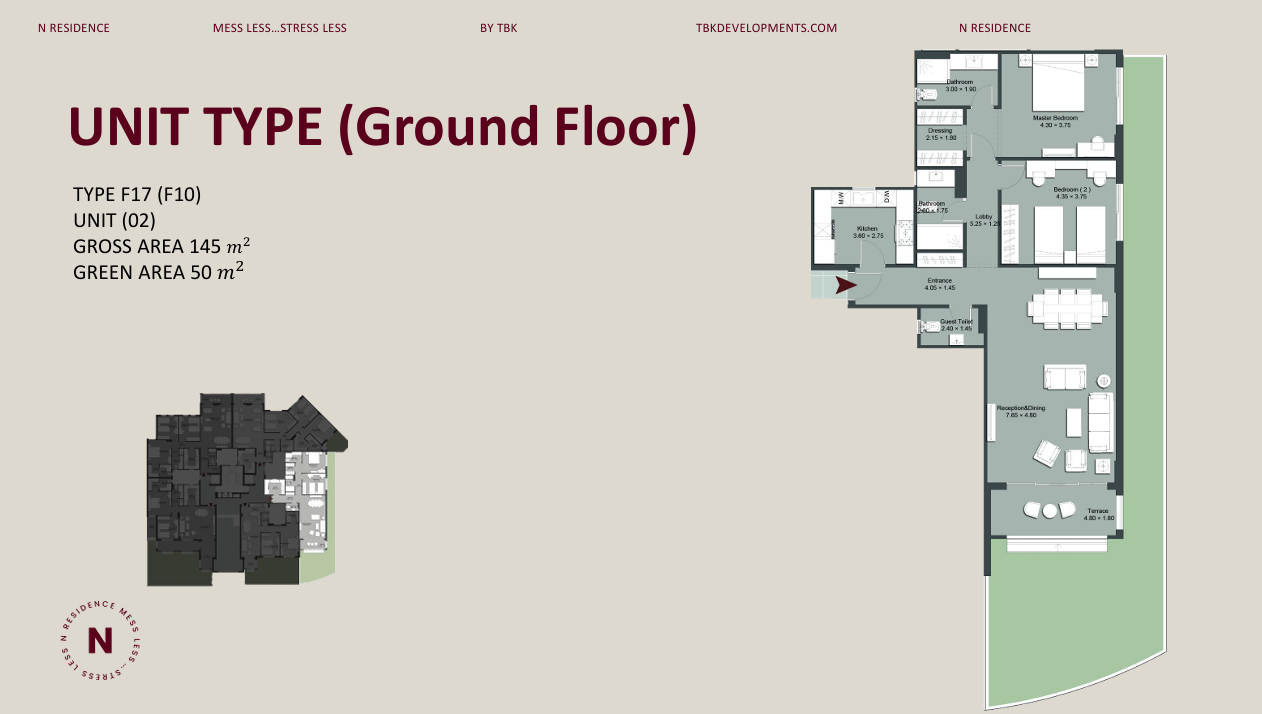 Floor plan for apartment at N Residence