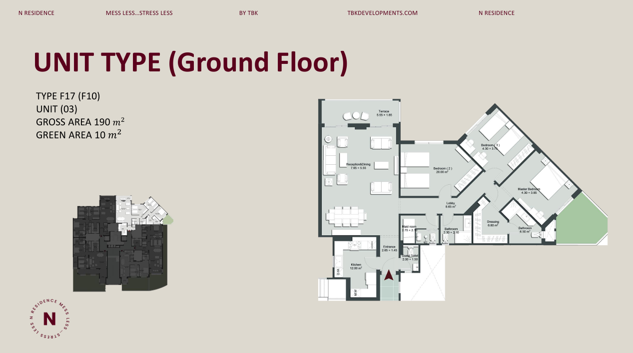 Floor plan for apartment at N Residence