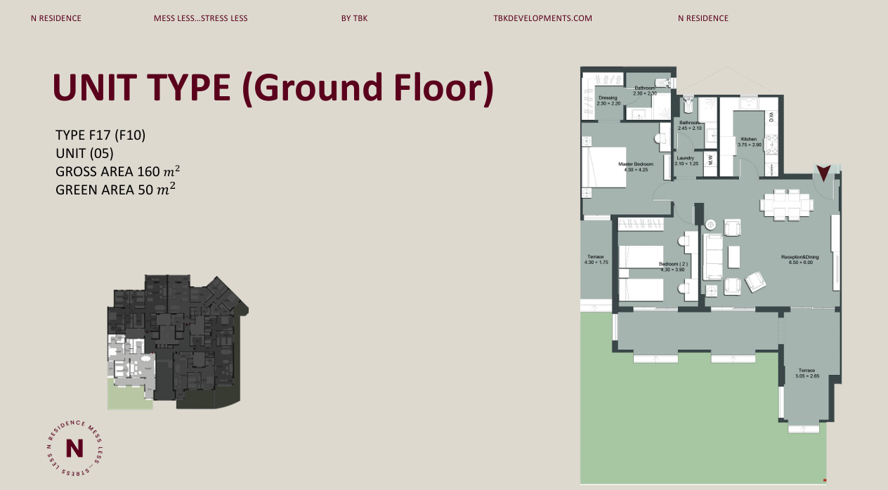 Floor plan for apartment at N Residence