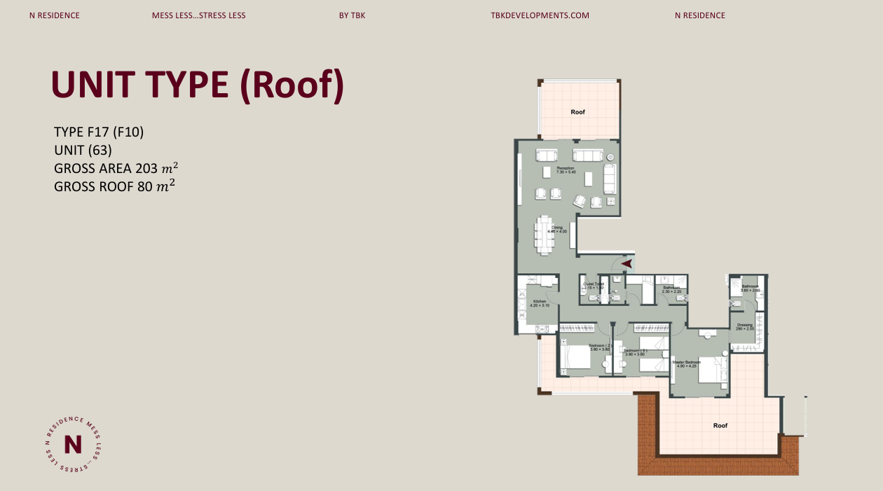 Floor plan for apartment at N Residence