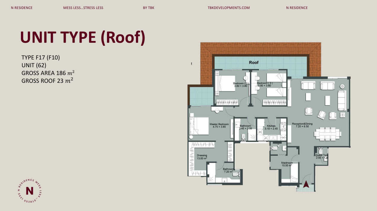 Floor plan for apartment at N Residence