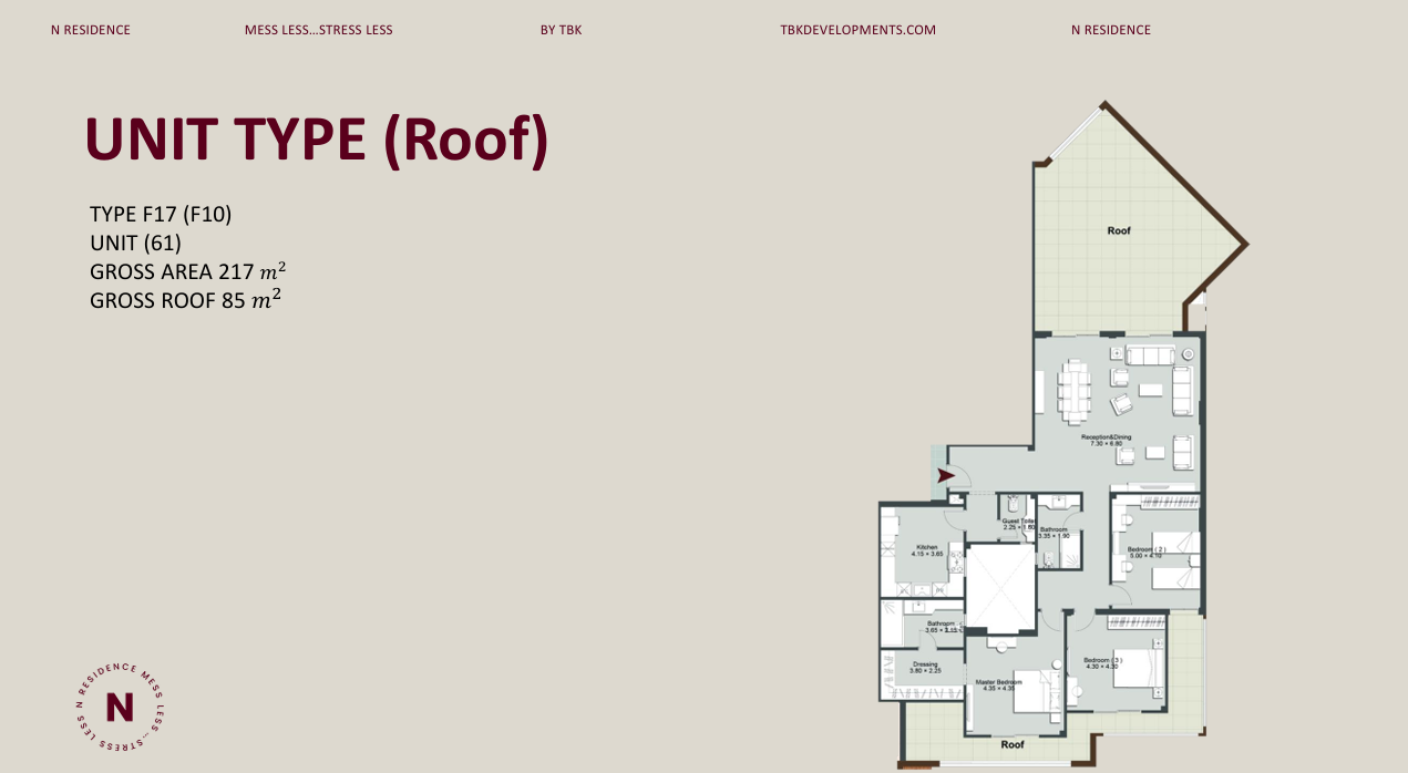 Floor plan for apartment at N Residence